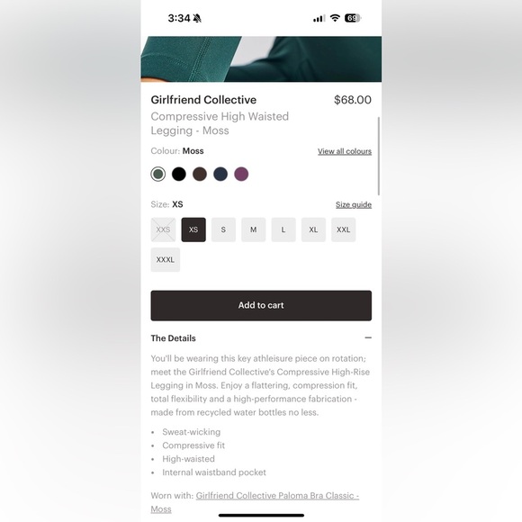 The Girlfriend Collective Compressive High Waisted Leggings - Picture 5 of 11